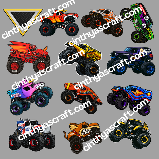 Monster Jam Clipart + Digital Paper