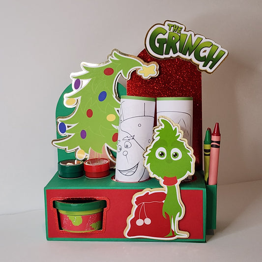 Grinch Activity Box, Christmas activity box, Grinch party favor Christmas party favor