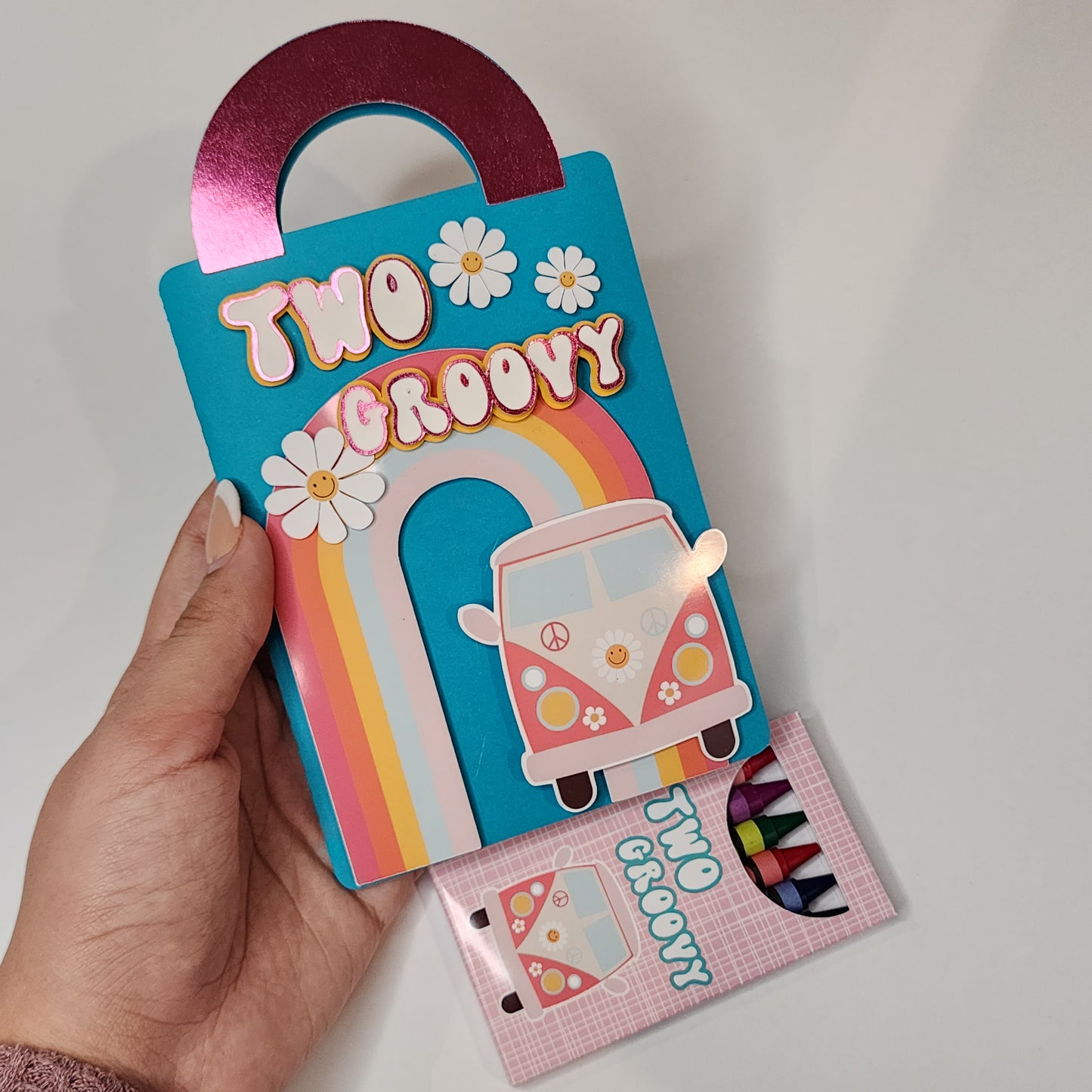 Two Groovy coloring suite case + stickers, Groovy party favors, Groovy coloring