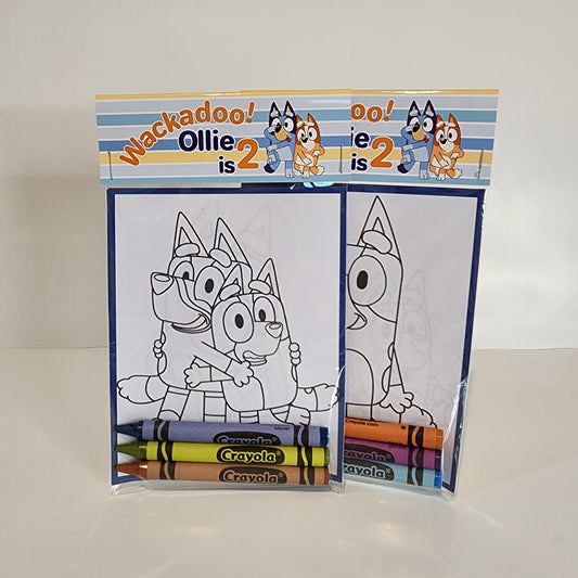 Bluey Coloring books, Bluey party favors, Bluey birthday