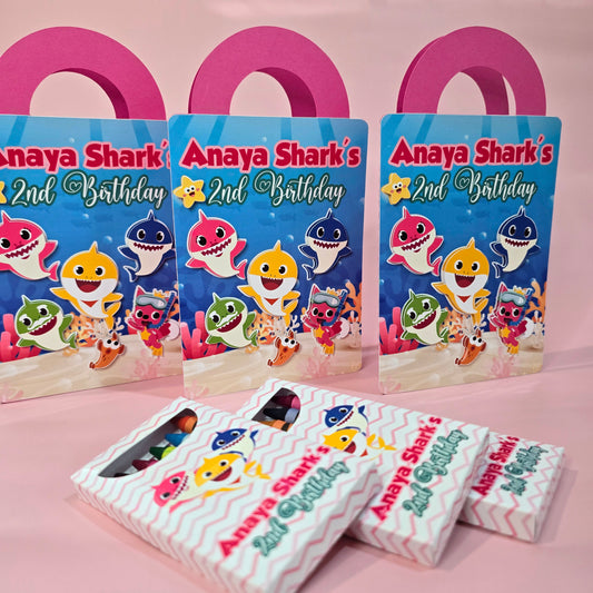 Baby Shark coloring suite case + stickers, Baby shark party favors,Baby shark coloring