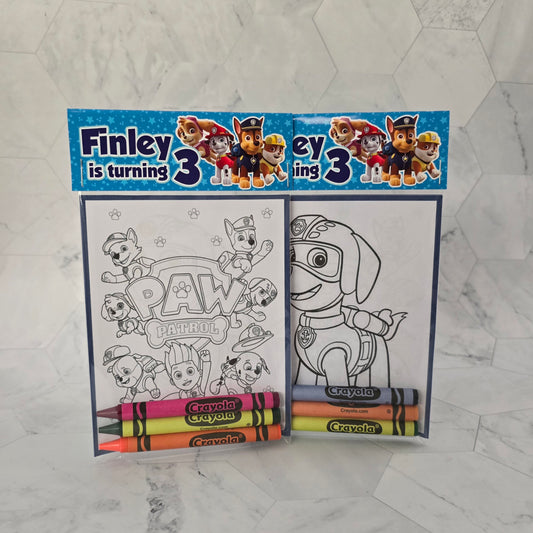 Paw Patrol Coloring books, Paw Patrol party favors, Paw Patrol birthday