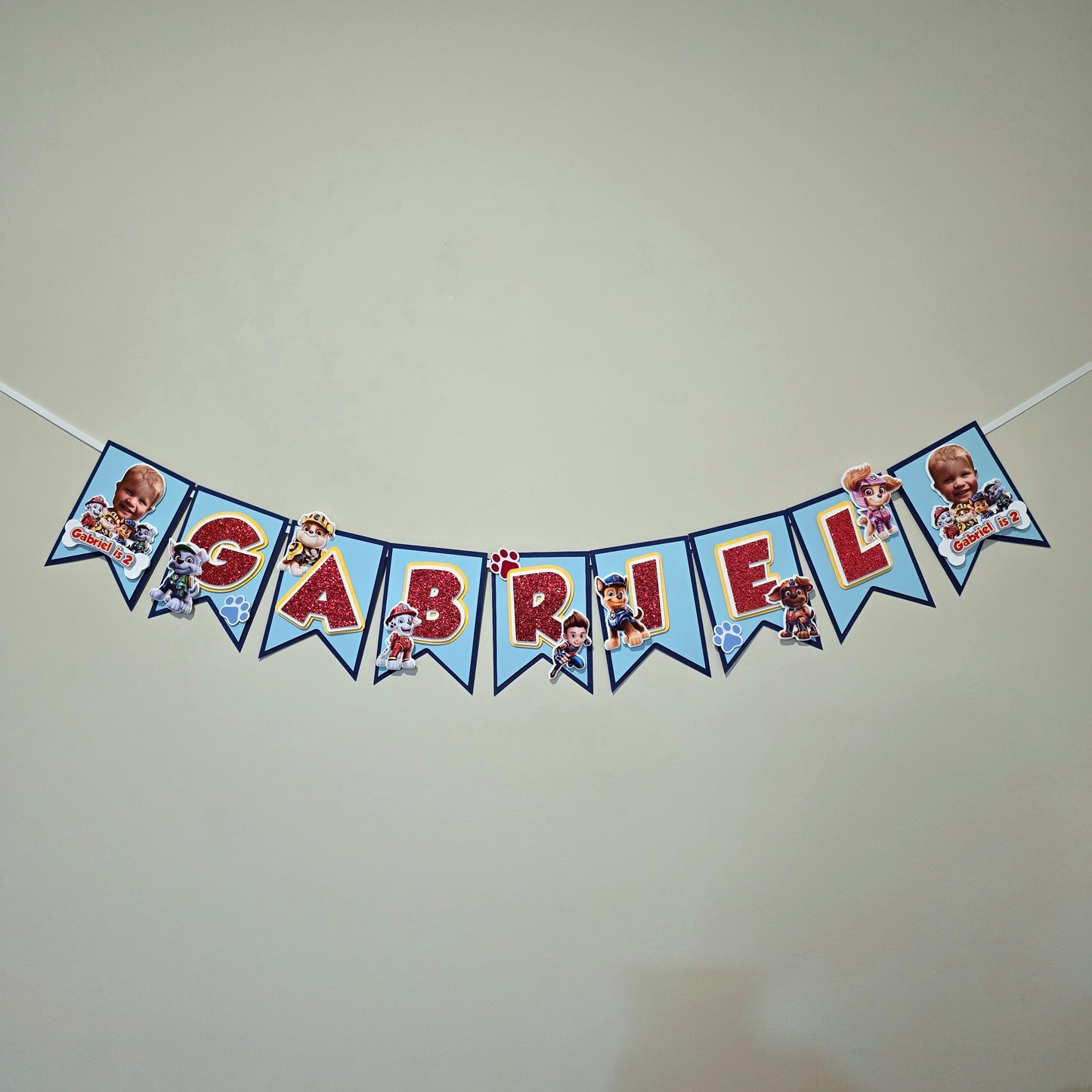 Paw Patrol banner, Paw Patrol theme banner, Paw Patrol party decoration