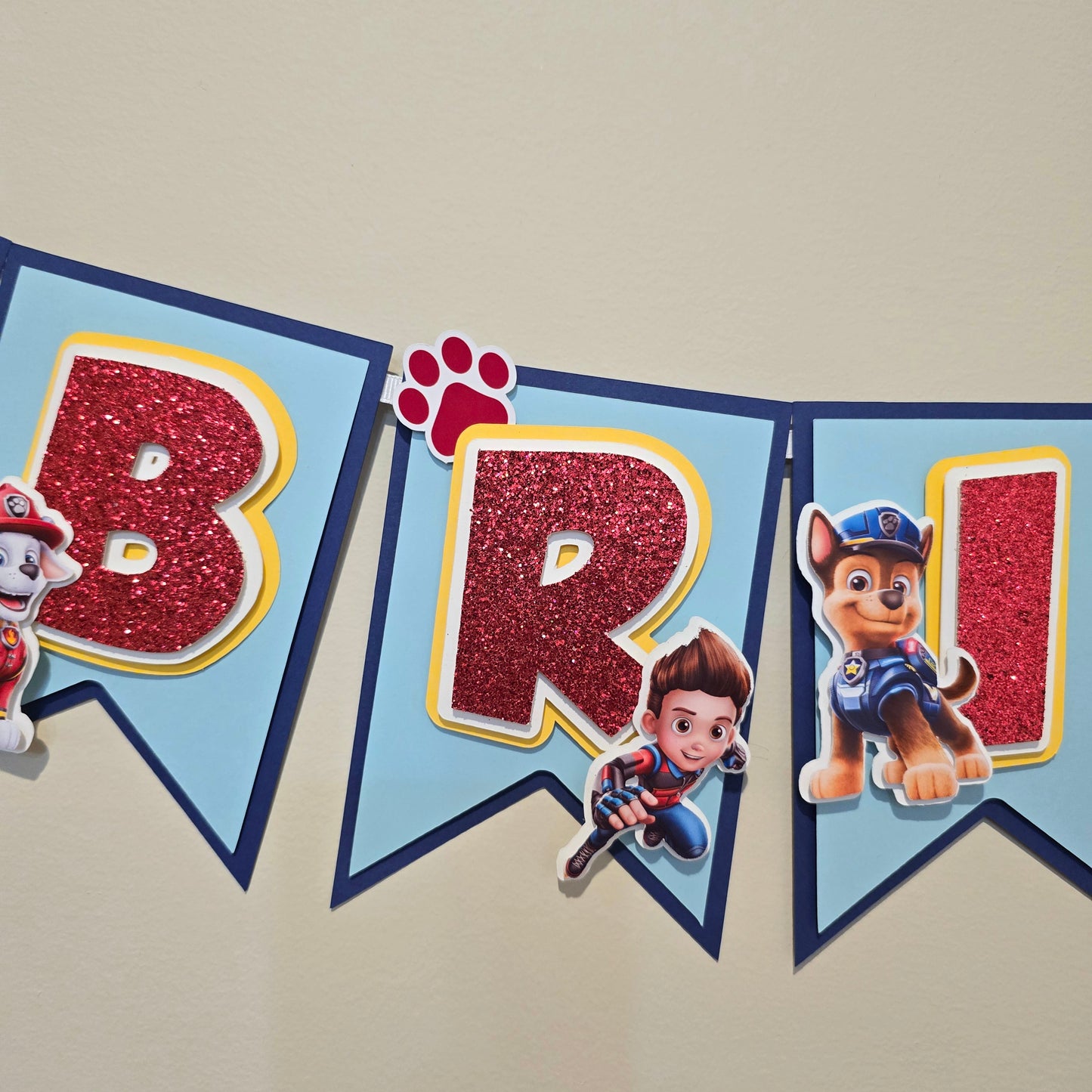 Paw Patrol banner, Paw Patrol theme banner, Paw Patrol party decoration