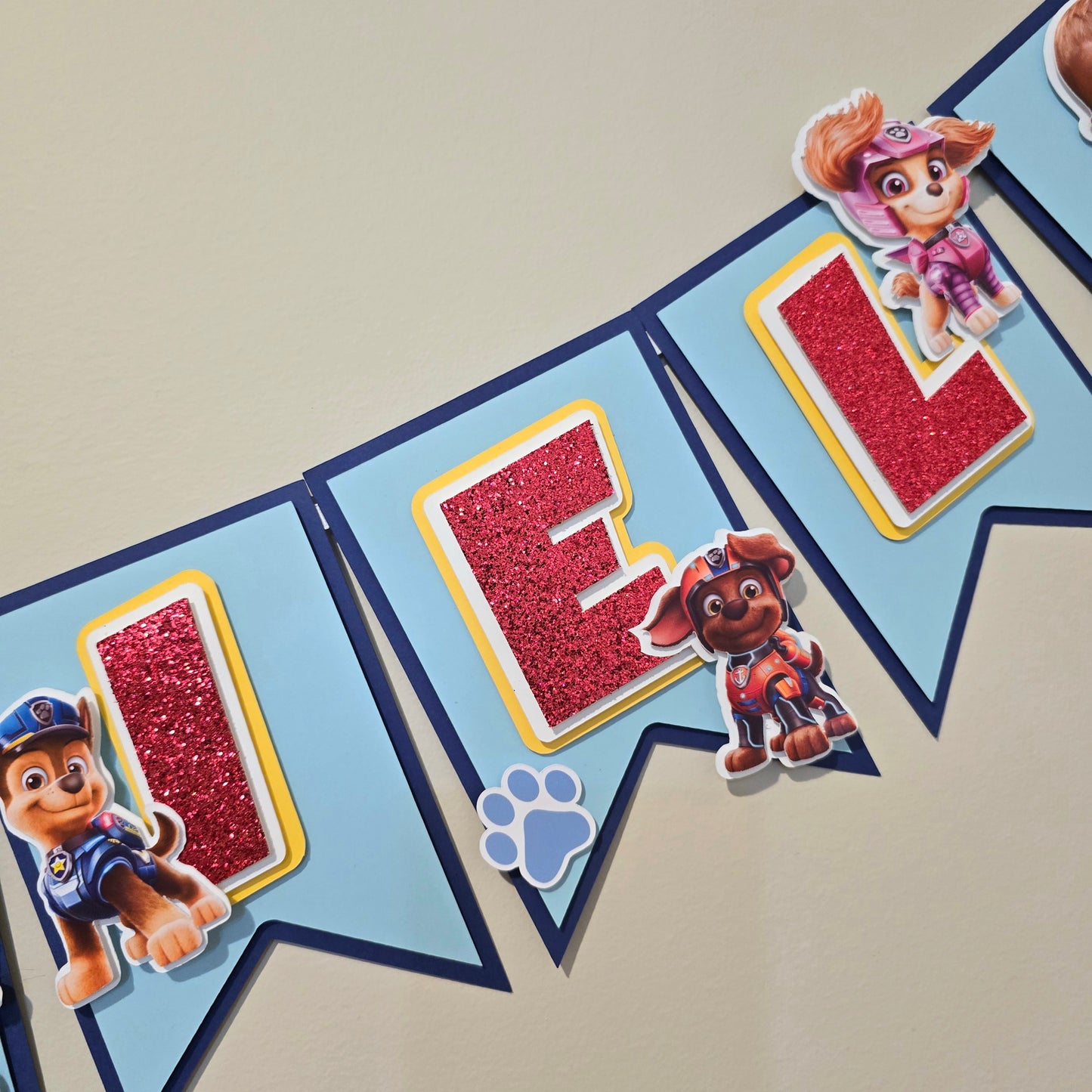 Paw Patrol banner, Paw Patrol theme banner, Paw Patrol party decoration