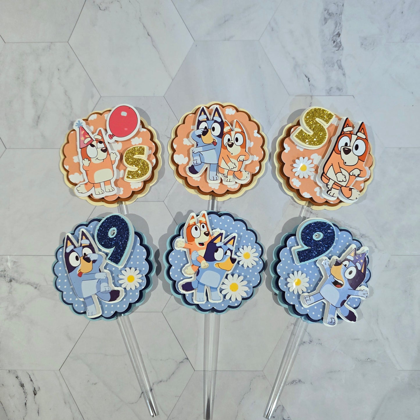 Bluey Cupcake Topper, Bluey cupcake decor, Bluey birthday
