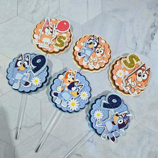 Bluey Cupcake Topper, Bluey cupcake decor, Bluey birthday