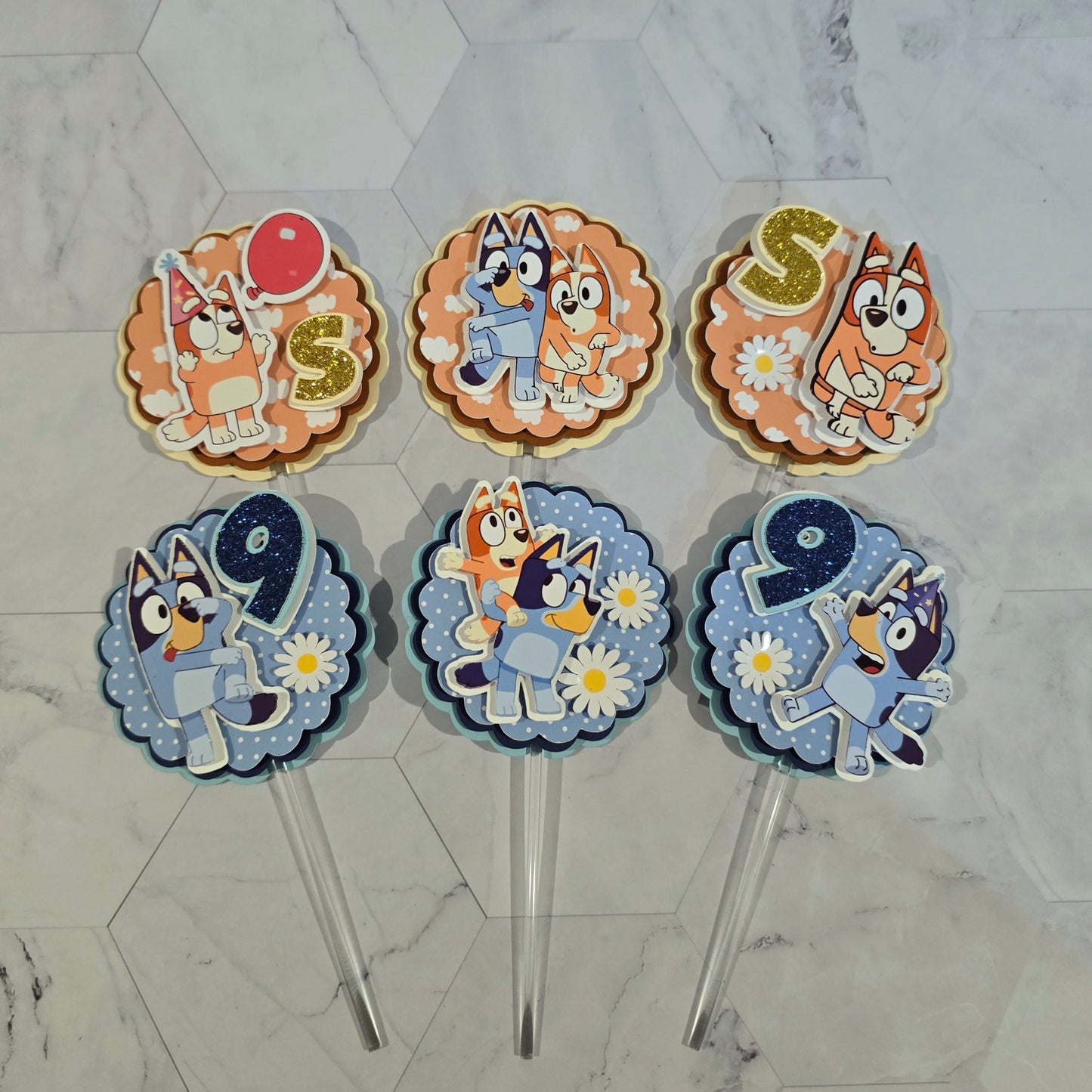 Bluey Cupcake Topper, Bluey cupcake decor, Bluey birthday