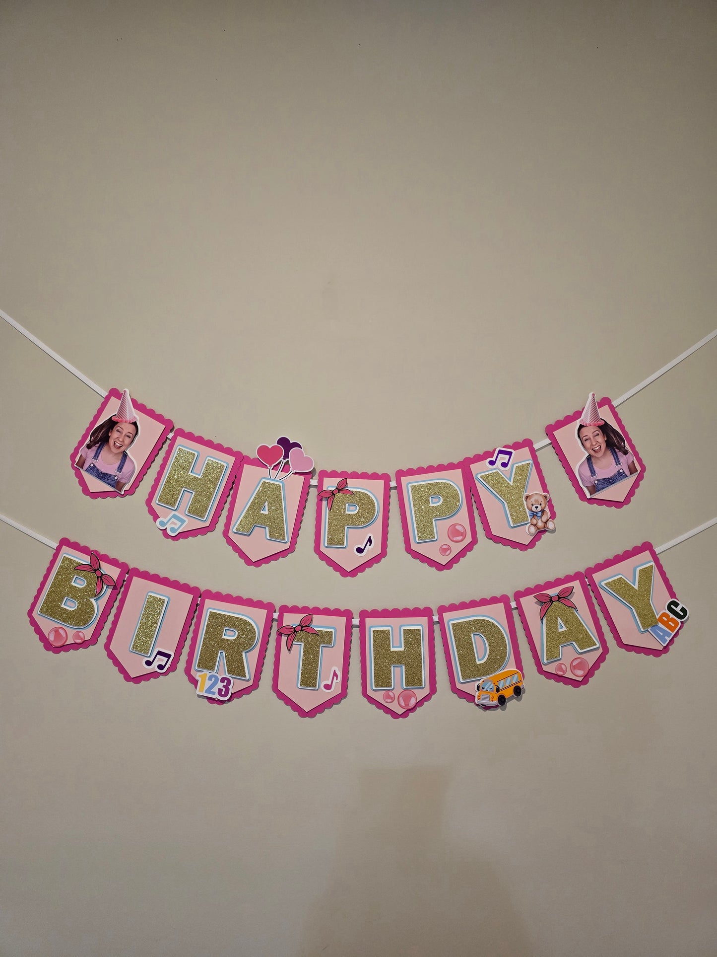Ms Rachel banner, Ms Rachel theme banner,Ms Rachel party decoration, Happy Birthday banner