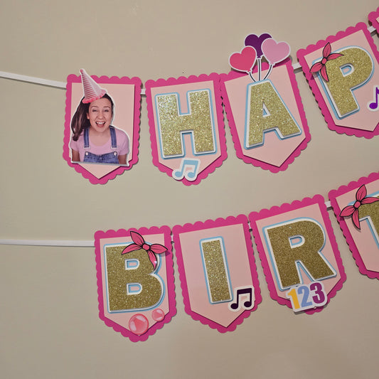 Ms Rachel banner, Ms Rachel theme banner,Ms Rachel party decoration, Happy Birthday banner