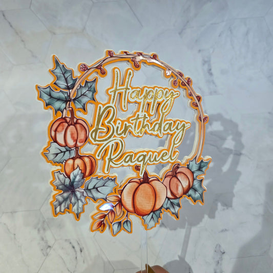 Fall Cake topper, Autumn theme party, autumn party theme