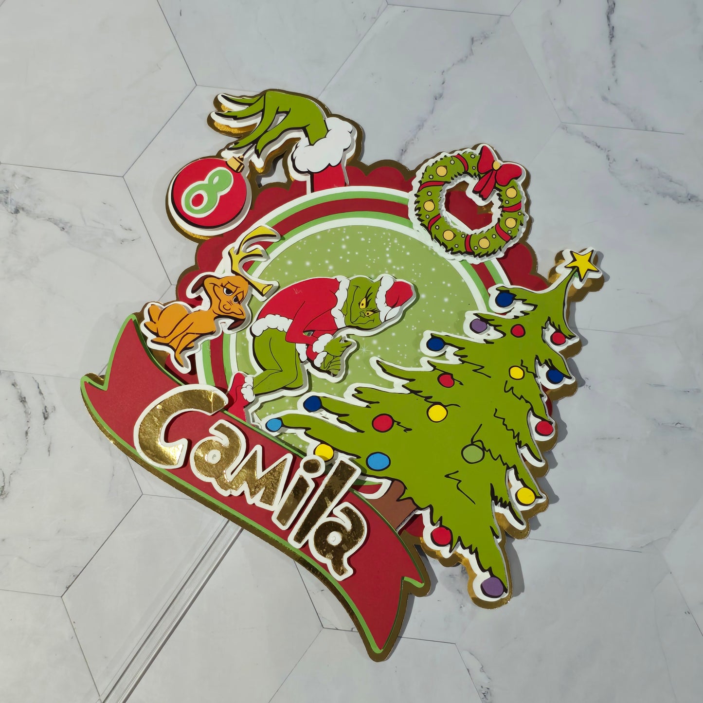 Grinch Cake topper, Grinch theme party, Grinch party theme