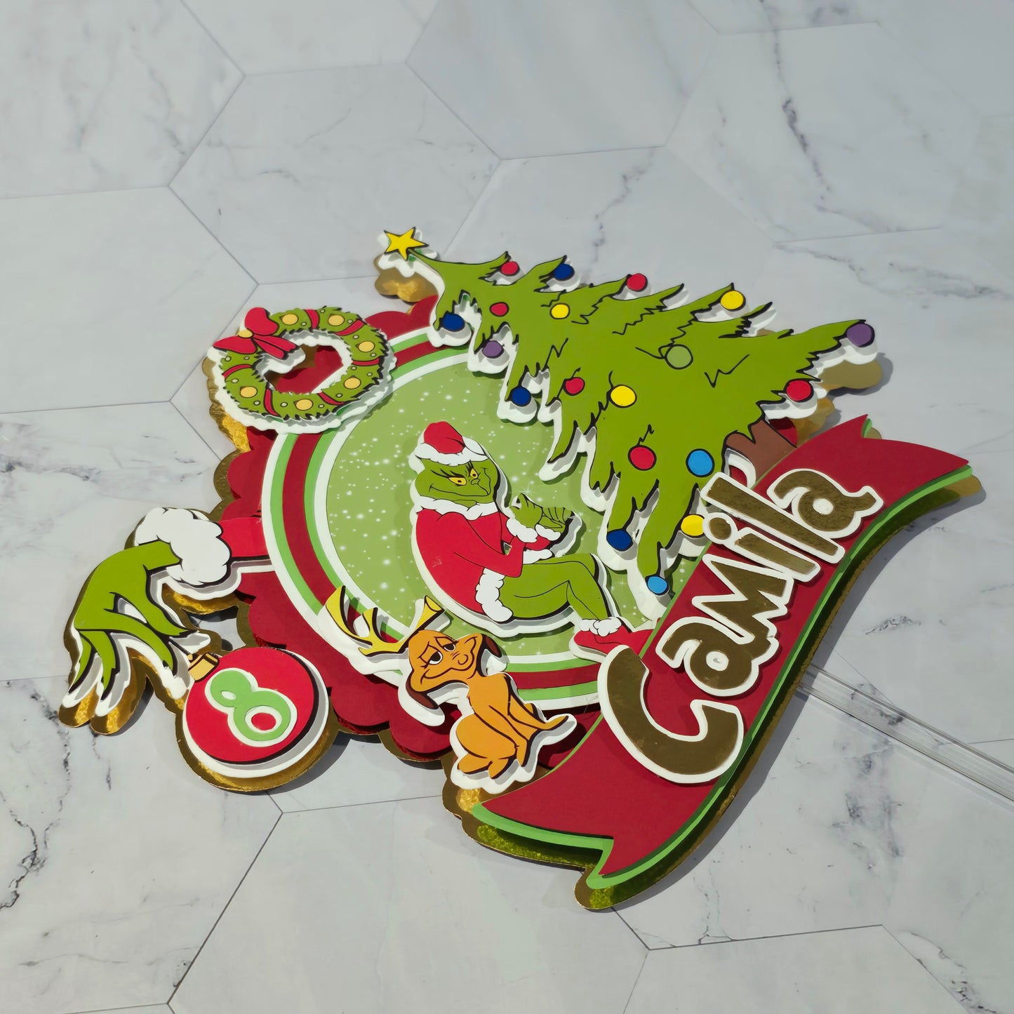 Grinch Cake topper, Grinch theme party, Grinch party theme