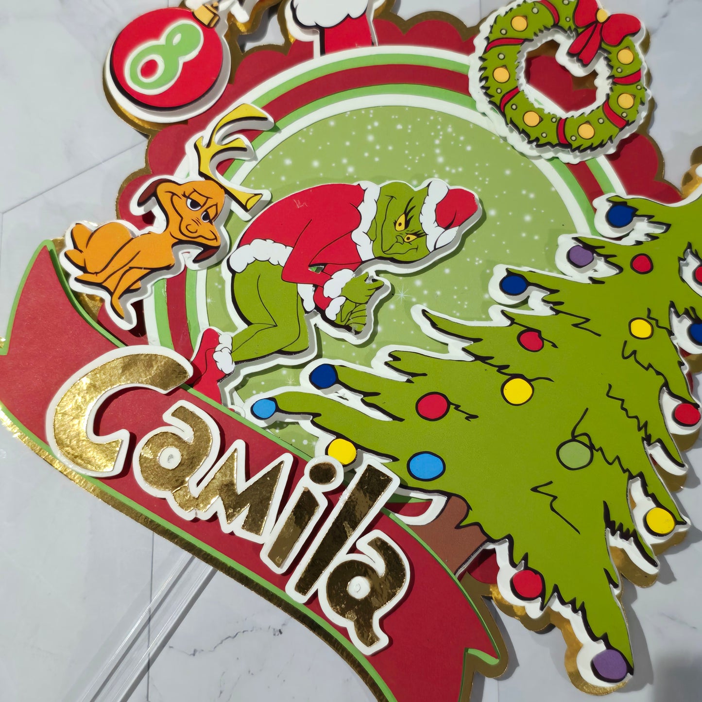 Grinch Cake topper, Grinch theme party, Grinch party theme