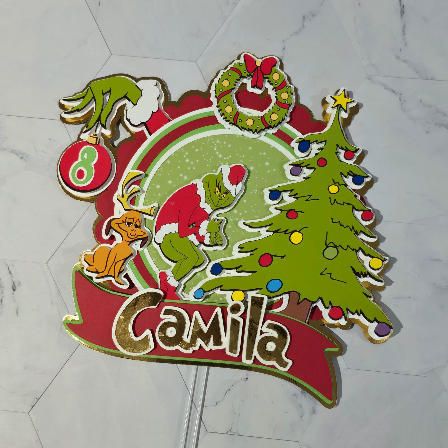 Grinch Cake topper, Grinch theme party, Grinch party theme