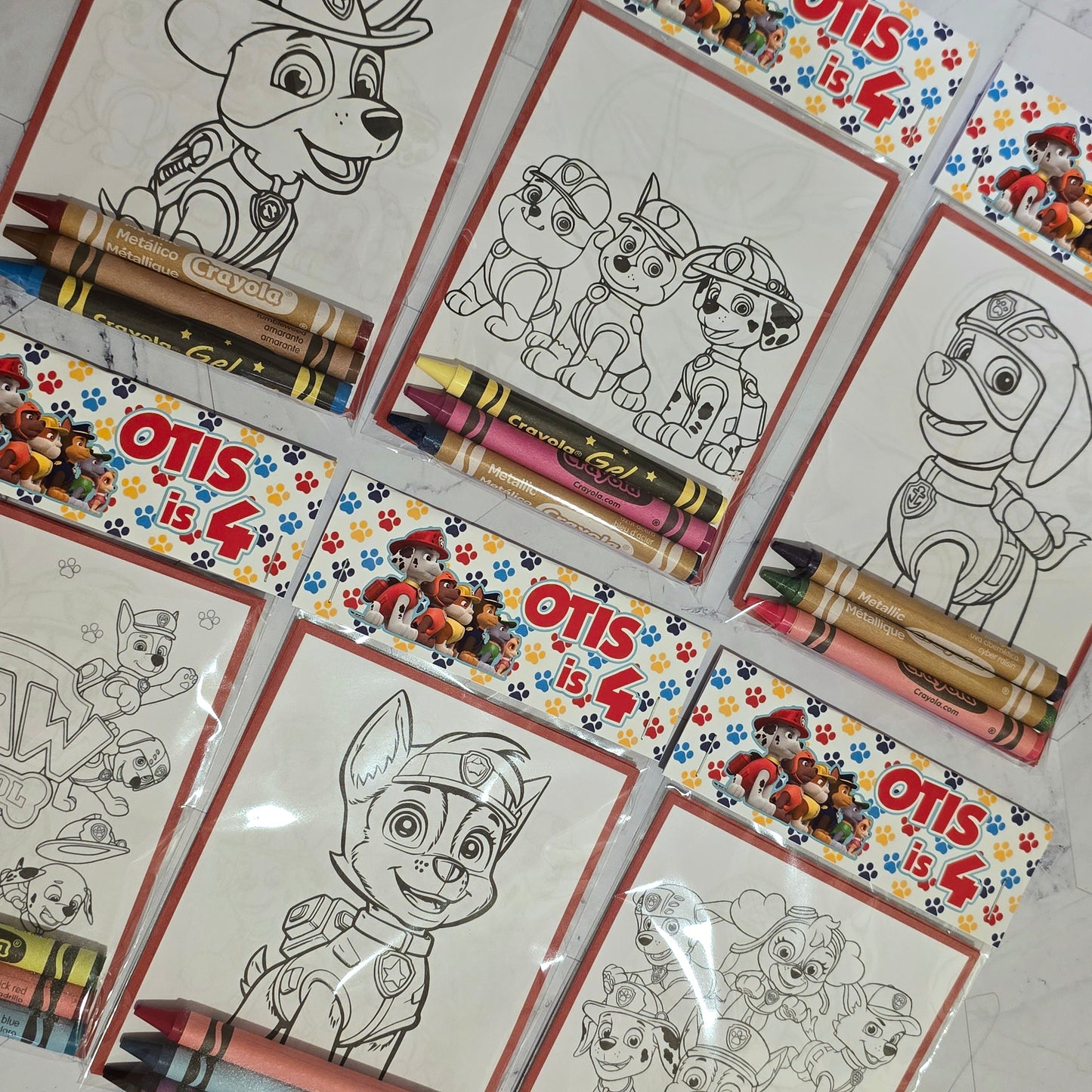 Red Paw Patrol Coloring books, Paw Patrol party favors, Paw Patrol birthday