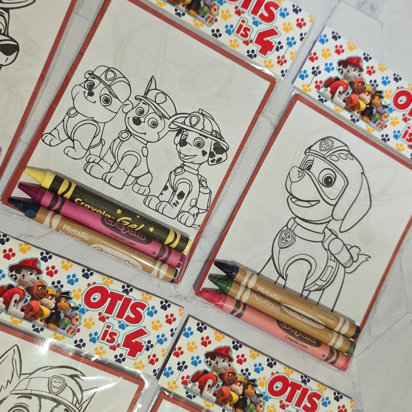 Red Paw Patrol Coloring books, Paw Patrol party favors, Paw Patrol birthday