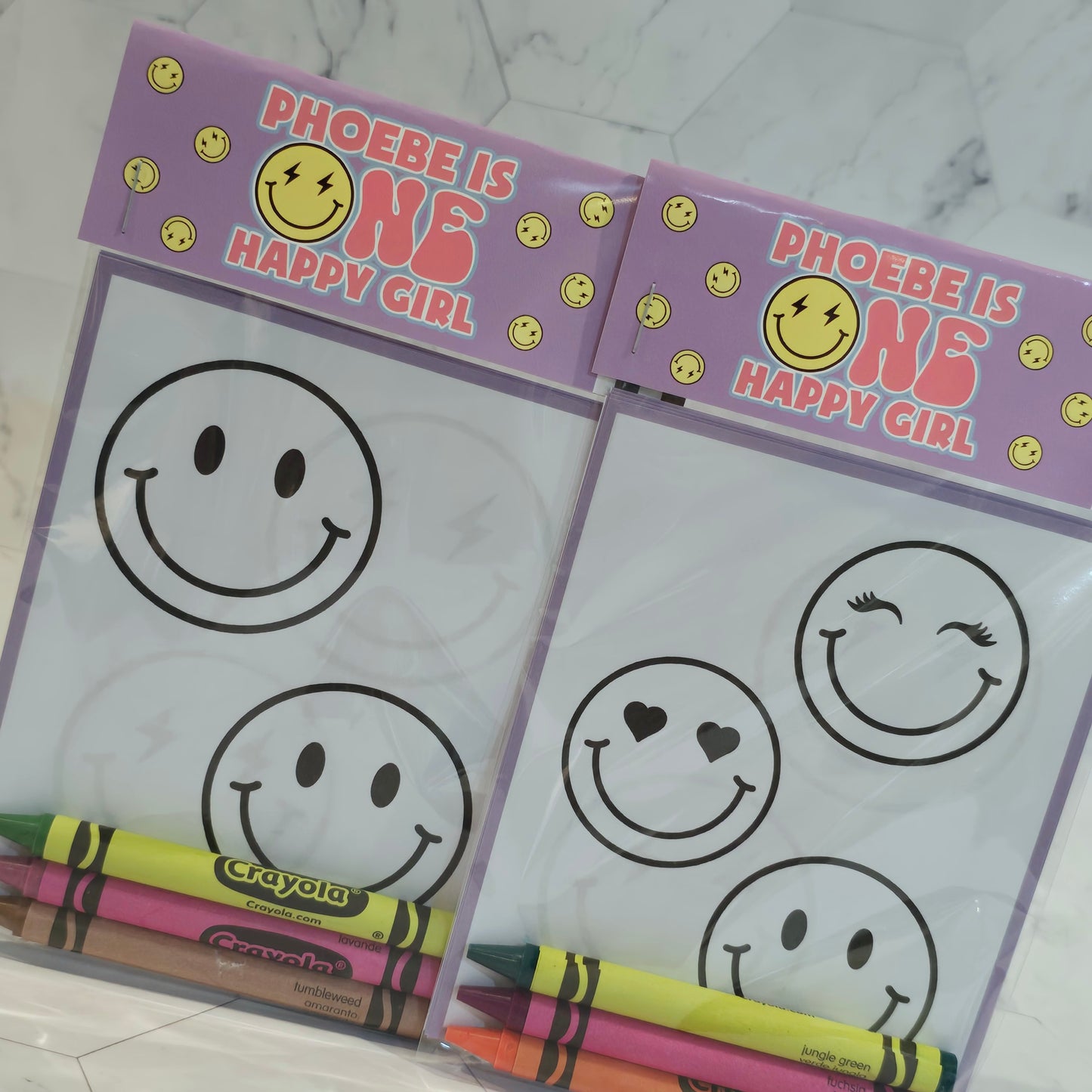 One happy Girl coloring books, One happy Girl coloring pages, One happy girl party favors