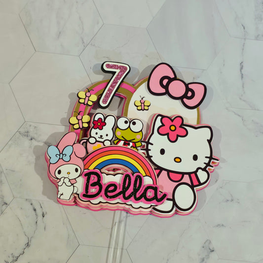 Hello Kitty and friends Cake topper, Sanrio Cake topper,Hello Kitty party theme, Hello Kitty birthday