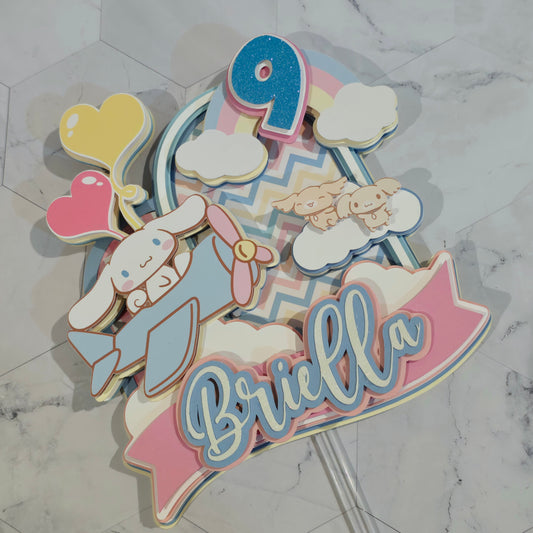 Cinnamoroll Cake topper, Cinnamoroll topper,Cinnamoroll party theme, Sanrio birthday