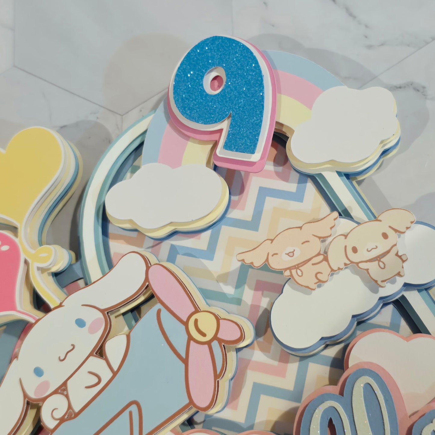 Cinnamoroll Cake topper, Cinnamoroll topper,Cinnamoroll party theme, Sanrio birthday