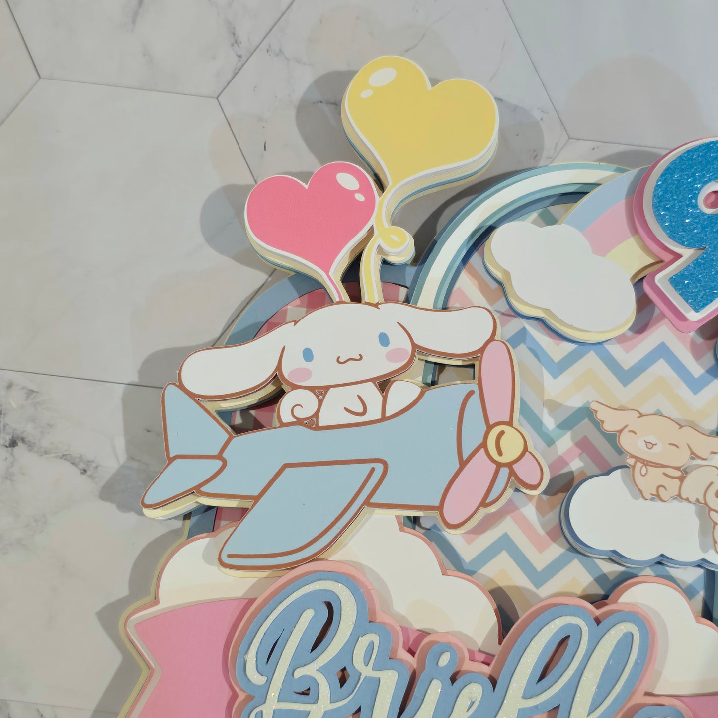 Cinnamoroll Cake topper, Cinnamoroll topper,Cinnamoroll party theme, Sanrio birthday