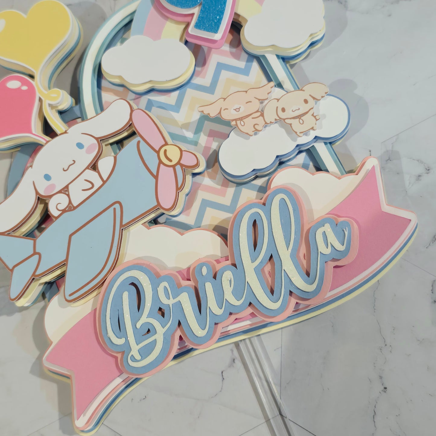 Cinnamoroll Cake topper, Cinnamoroll topper,Cinnamoroll party theme, Sanrio birthday