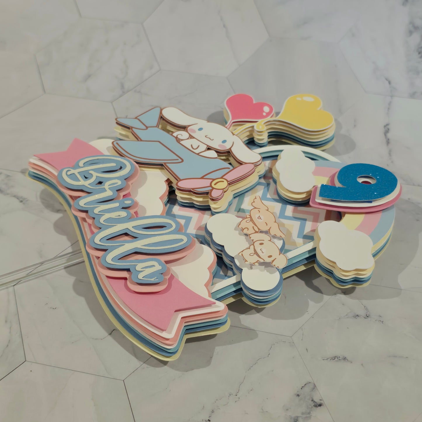 Cinnamoroll Cake topper, Cinnamoroll topper,Cinnamoroll party theme, Sanrio birthday