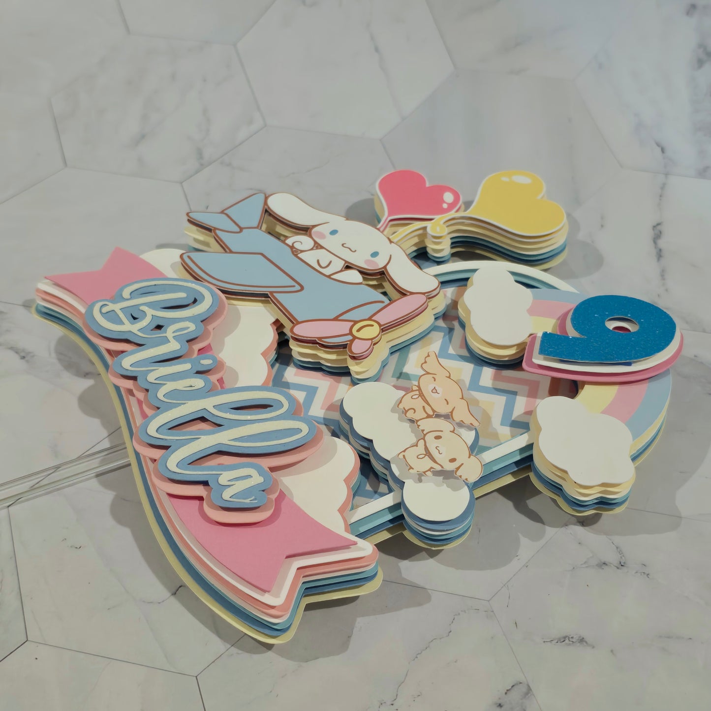 Cinnamoroll Cake topper, Cinnamoroll topper,Cinnamoroll party theme, Sanrio birthday