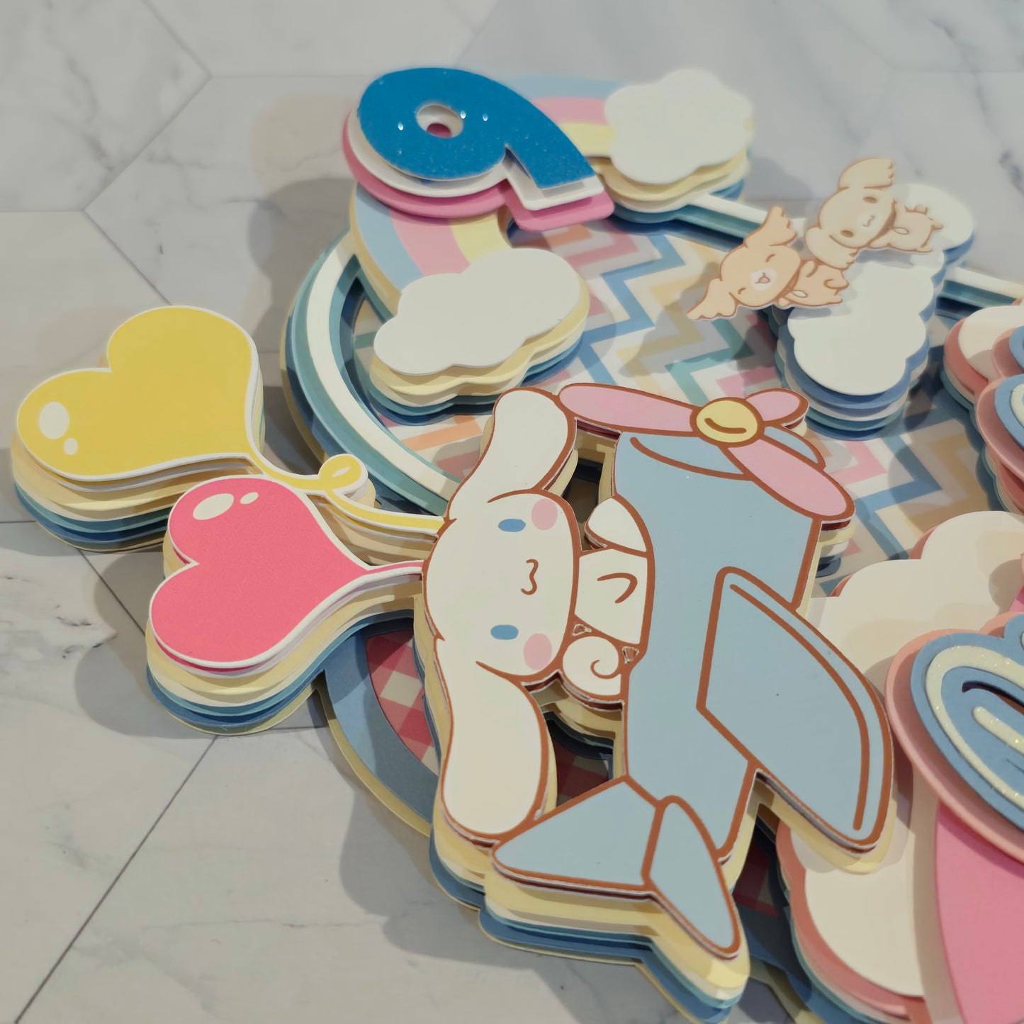 Cinnamoroll Cake topper, Cinnamoroll topper,Cinnamoroll party theme, Sanrio birthday