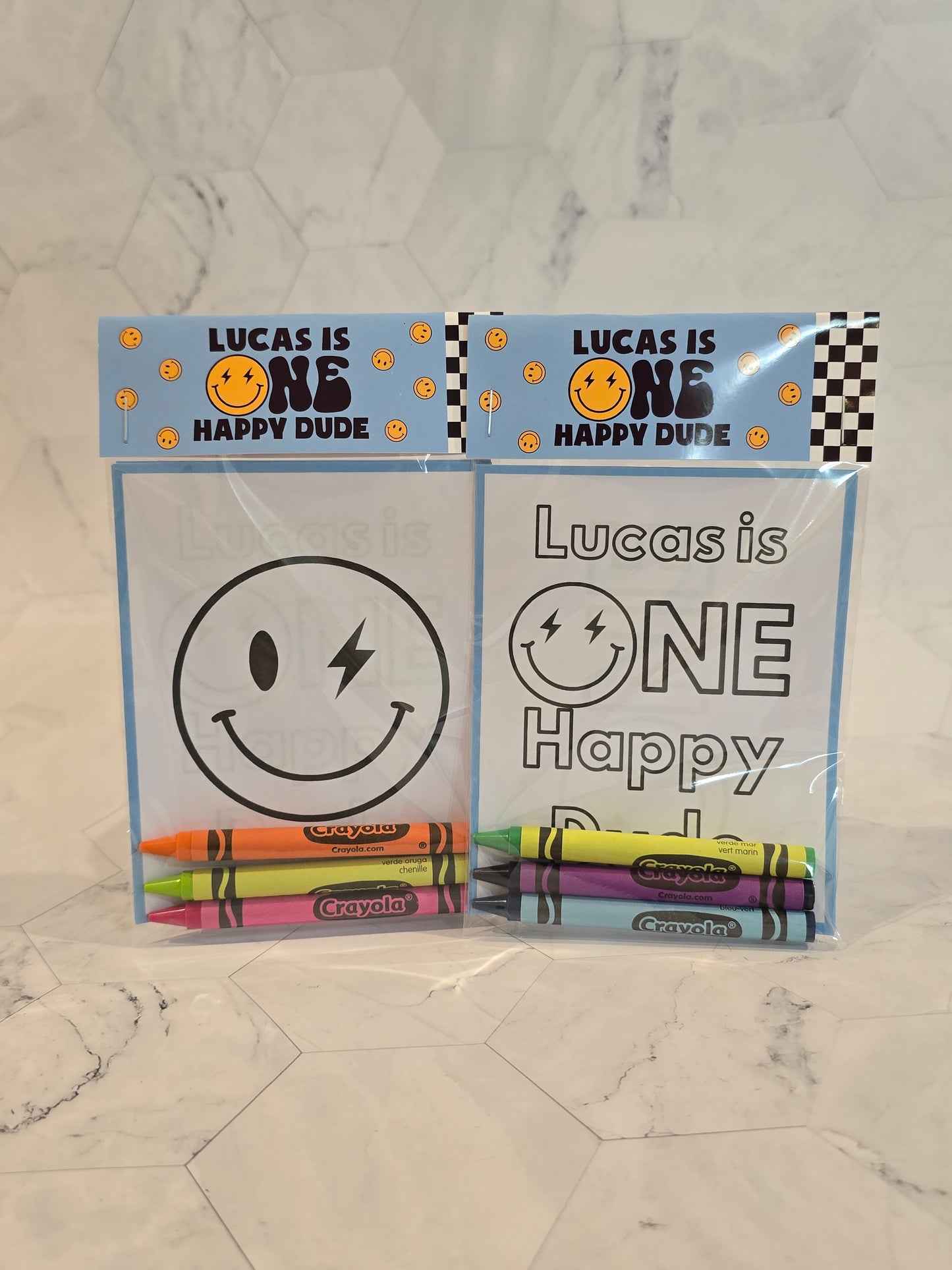 Blue One happy dude coloring books, One happy dude coloring pages, One happy dude party favors
