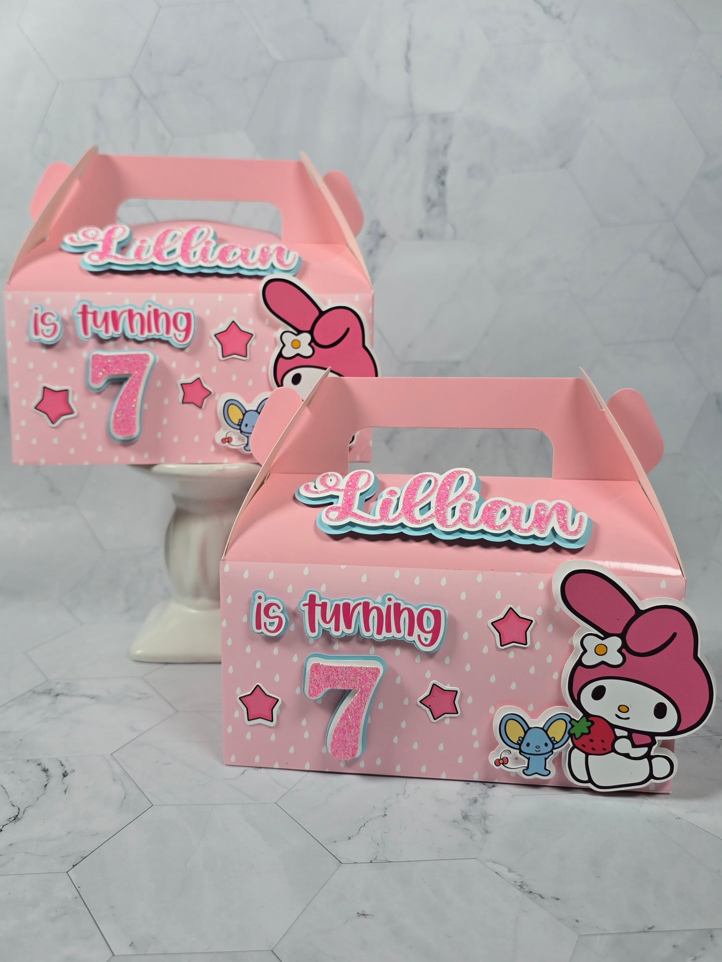 My Melody Gable boxes, My Melody party favors , My Melody birthday