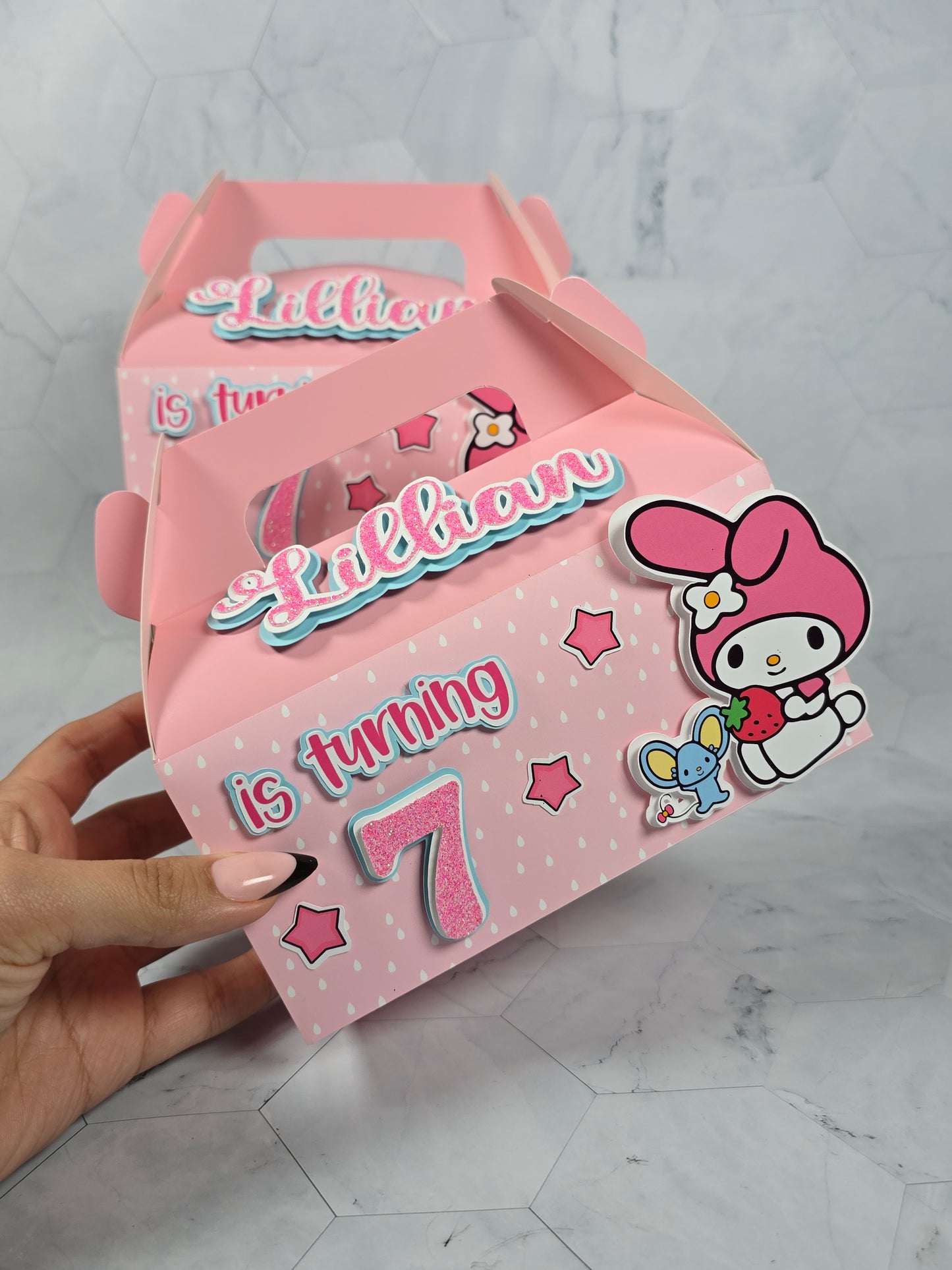My Melody Gable boxes, My Melody party favors , My Melody birthday