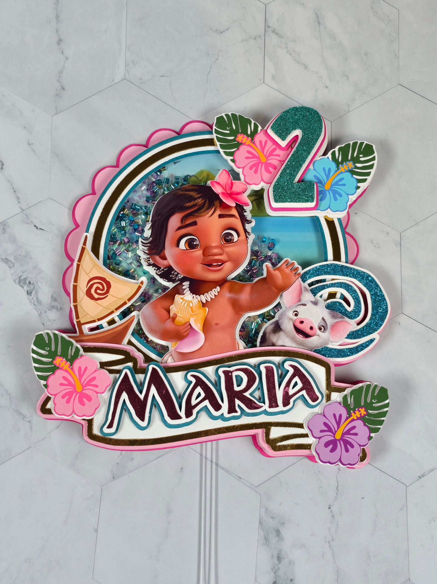 Baby Vaiana Cake topper, Baby Vaiana theme party,Princess party theme