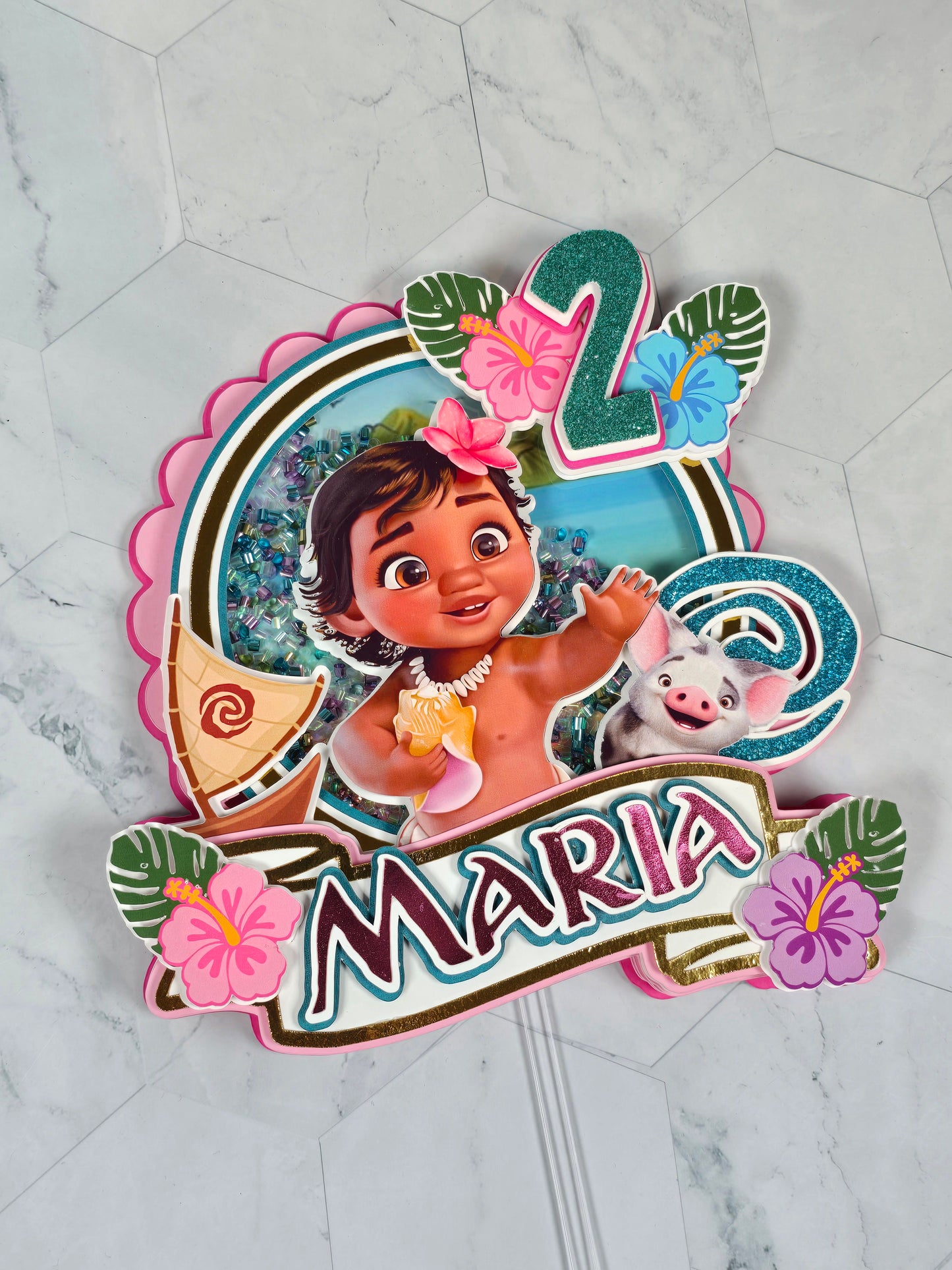 Baby Vaiana Cake topper, Baby Vaiana theme party,Princess party theme
