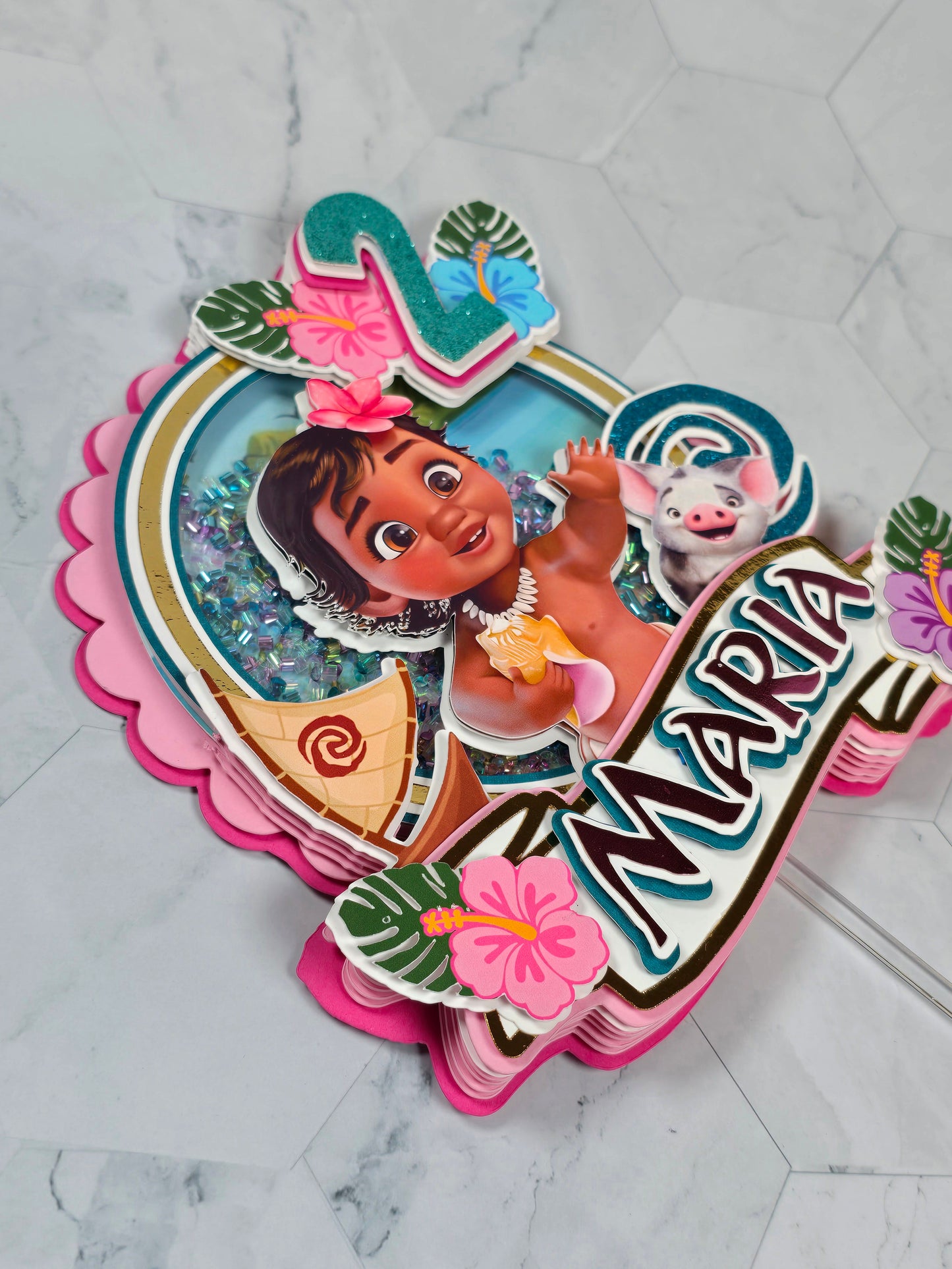 Baby Vaiana Cake topper, Baby Vaiana theme party,Princess party theme