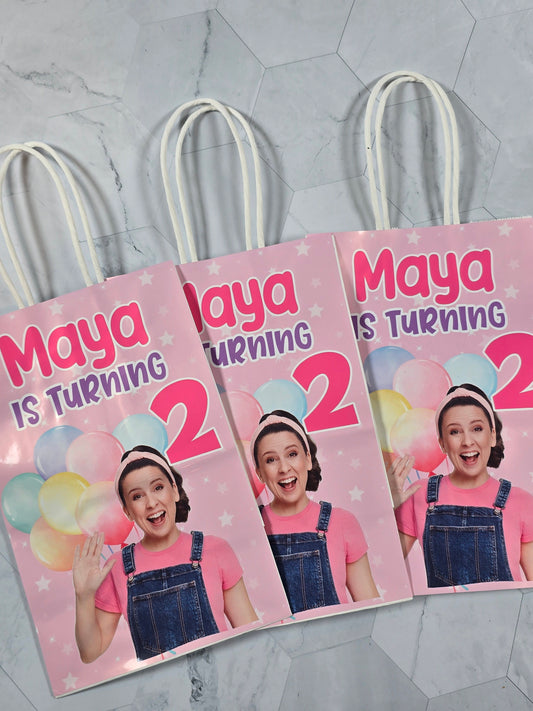 Ms Rachel Goodie bags, Ms Rachel gody bags, Ms Rachel party theme