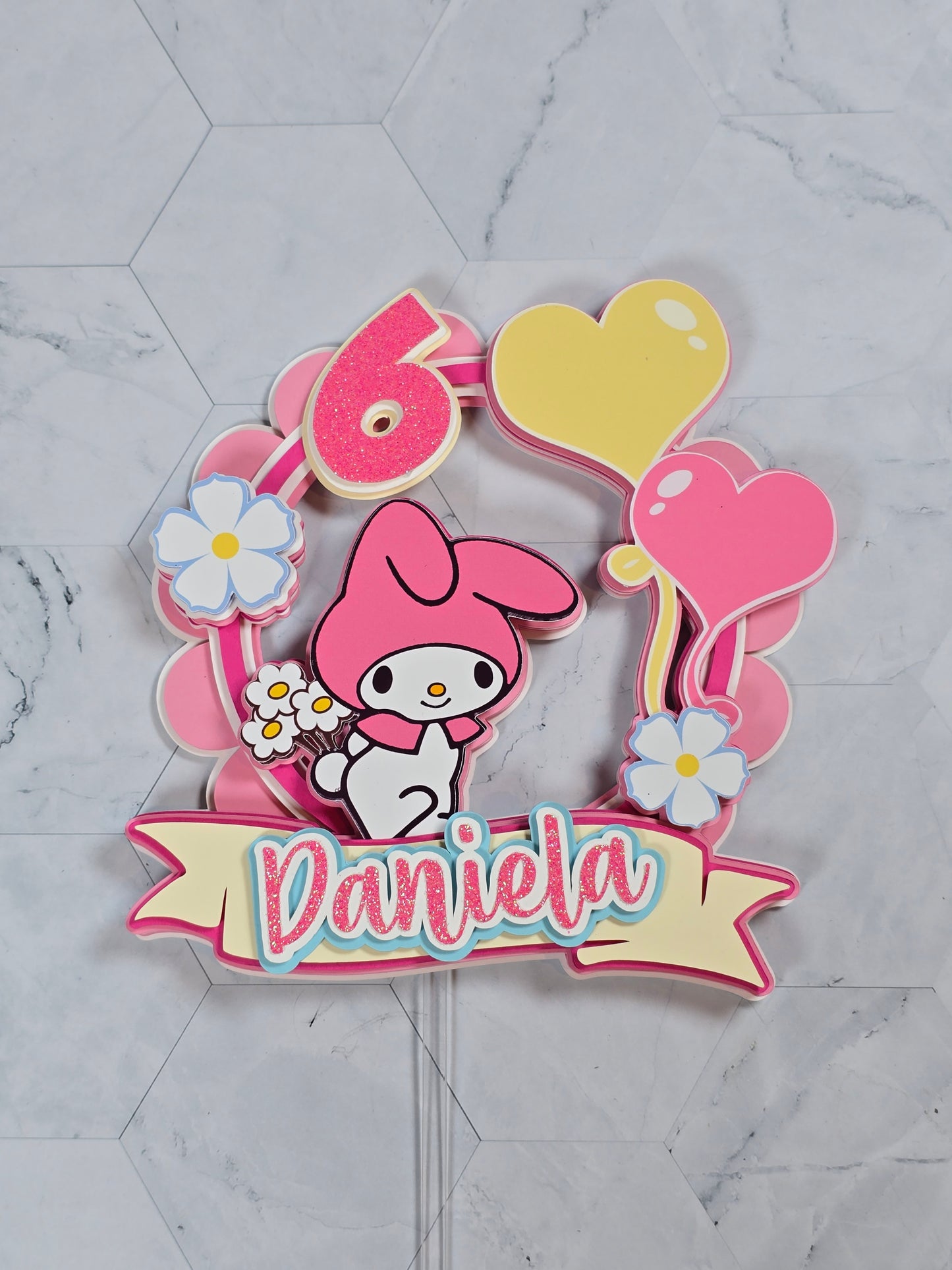 My Melody Cake topper, My Melody topper, My Melody party theme, Sanrio birthday