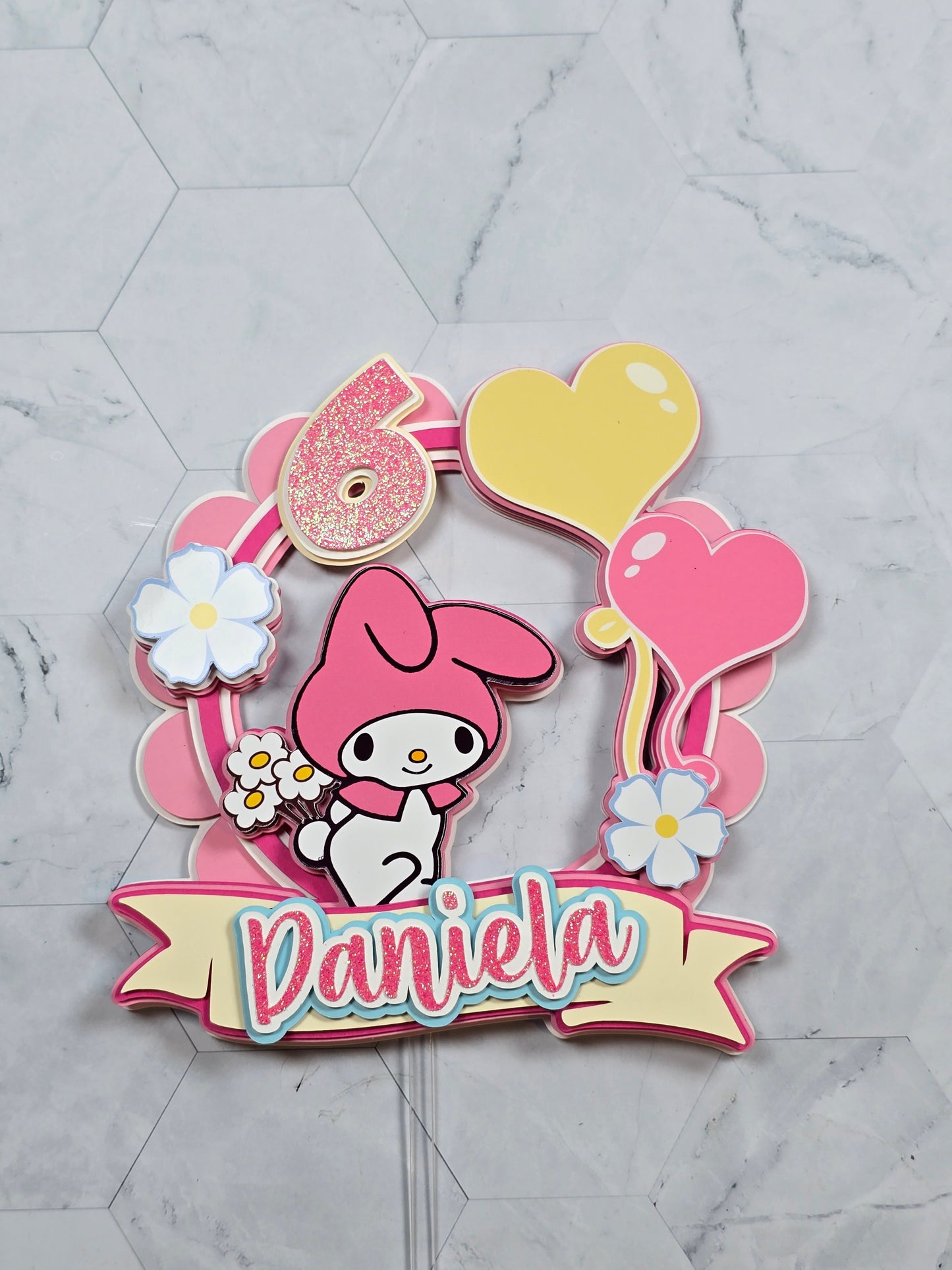 My Melody Cake topper, My Melody topper, My Melody party theme, Sanrio birthday