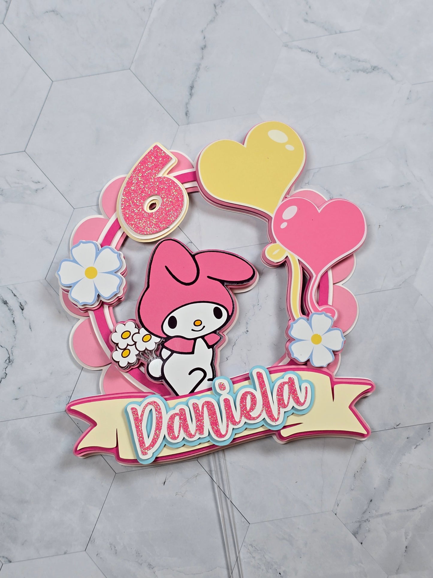 My Melody Cake topper, My Melody topper, My Melody party theme, Sanrio birthday