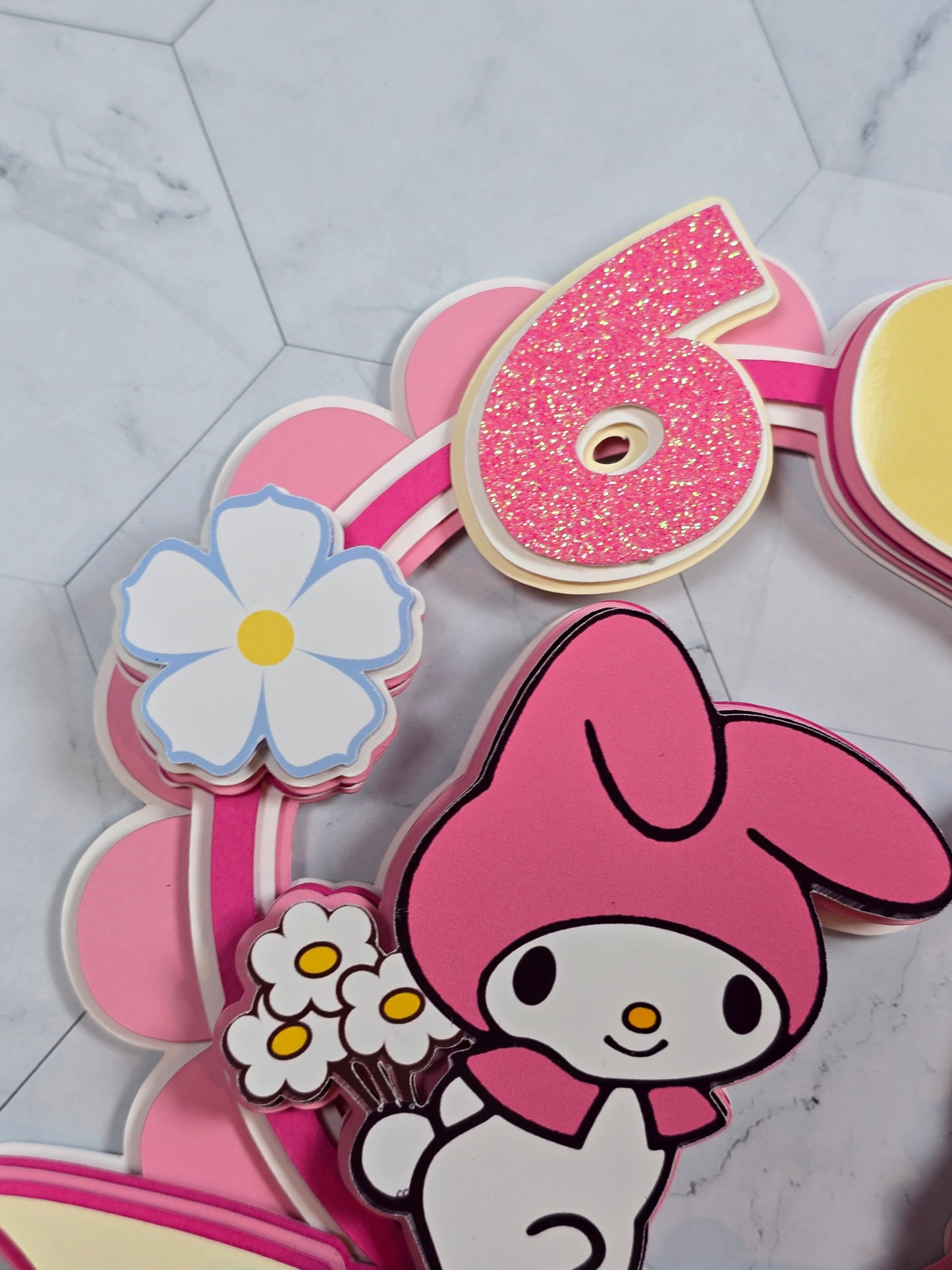 My Melody Cake topper, My Melody topper, My Melody party theme, Sanrio birthday