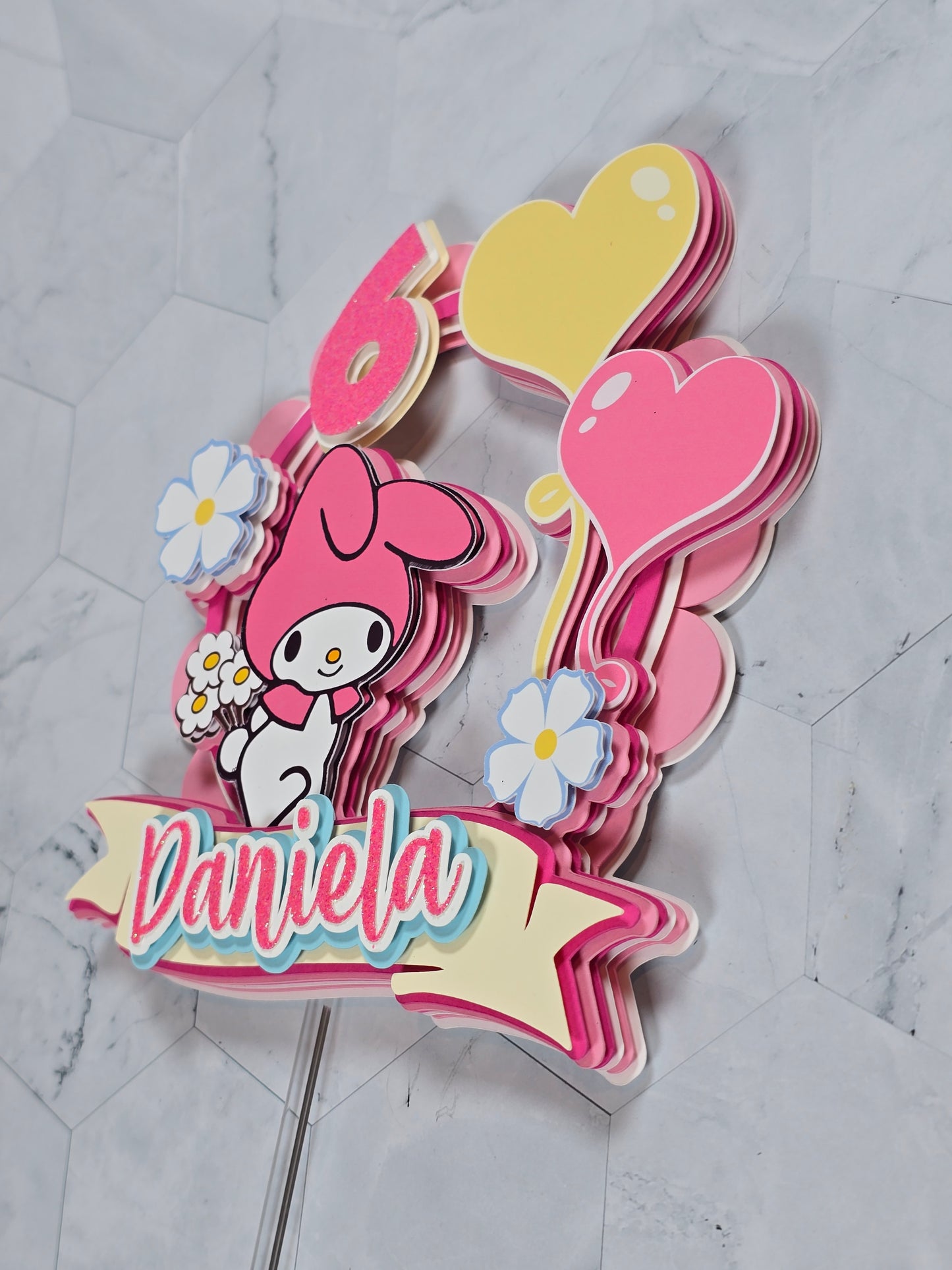 My Melody Cake topper, My Melody topper, My Melody party theme, Sanrio birthday