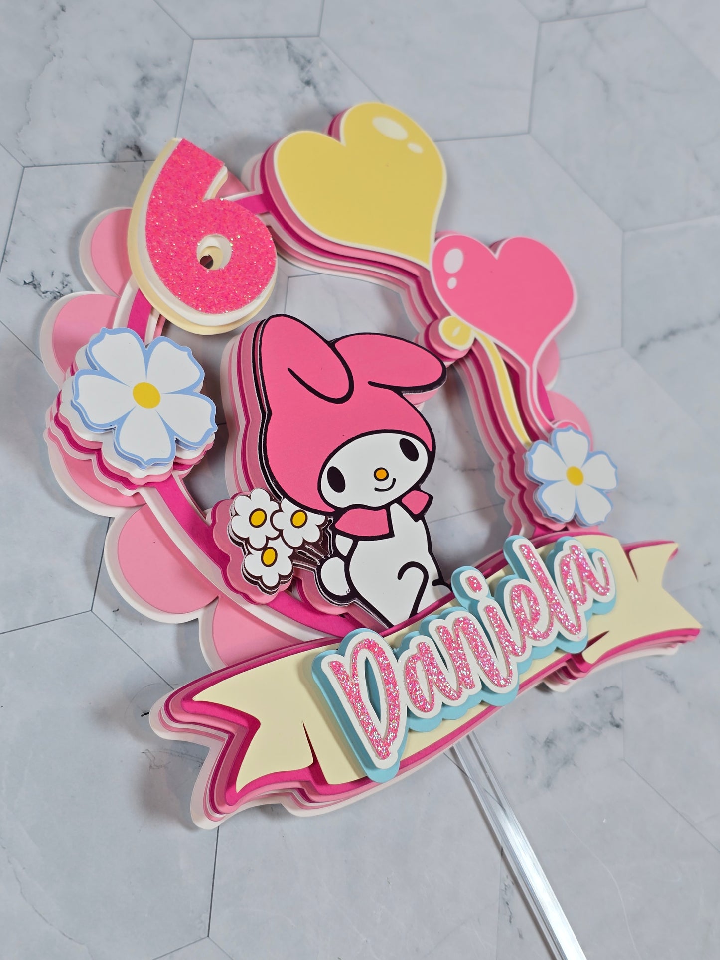 My Melody Cake topper, My Melody topper, My Melody party theme, Sanrio birthday
