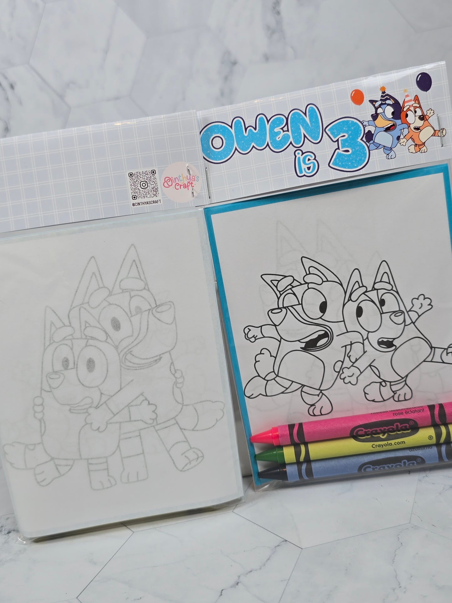 Bluey Coloring books, Bluey party favors, Bluey birthday