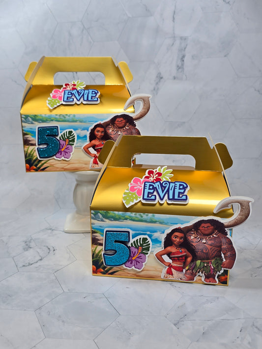 Vaiana Gable boxes, Vaiana party favors , Vaiana birthday