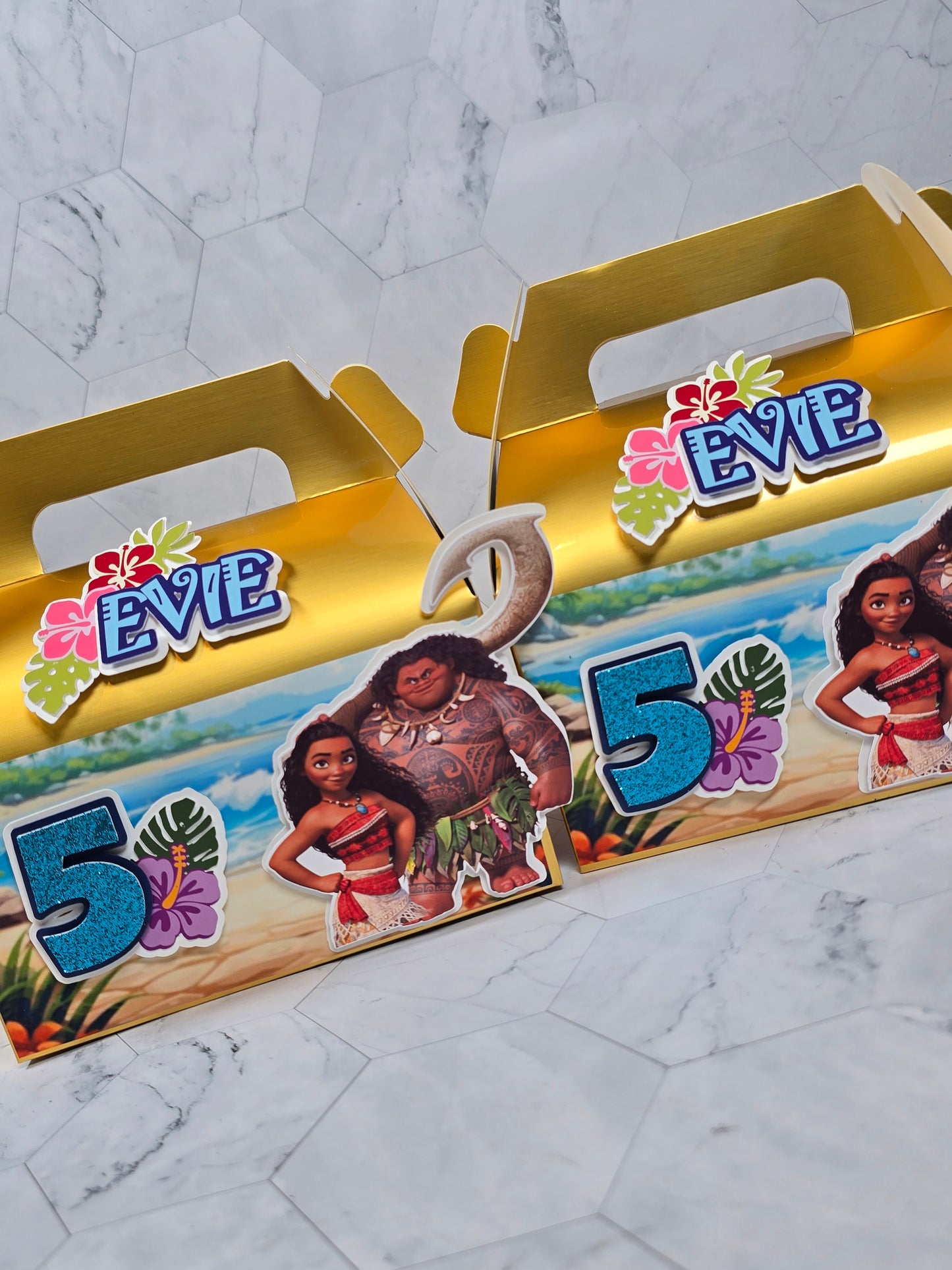 Vaiana Gable boxes, Vaiana party favors , Vaiana birthday