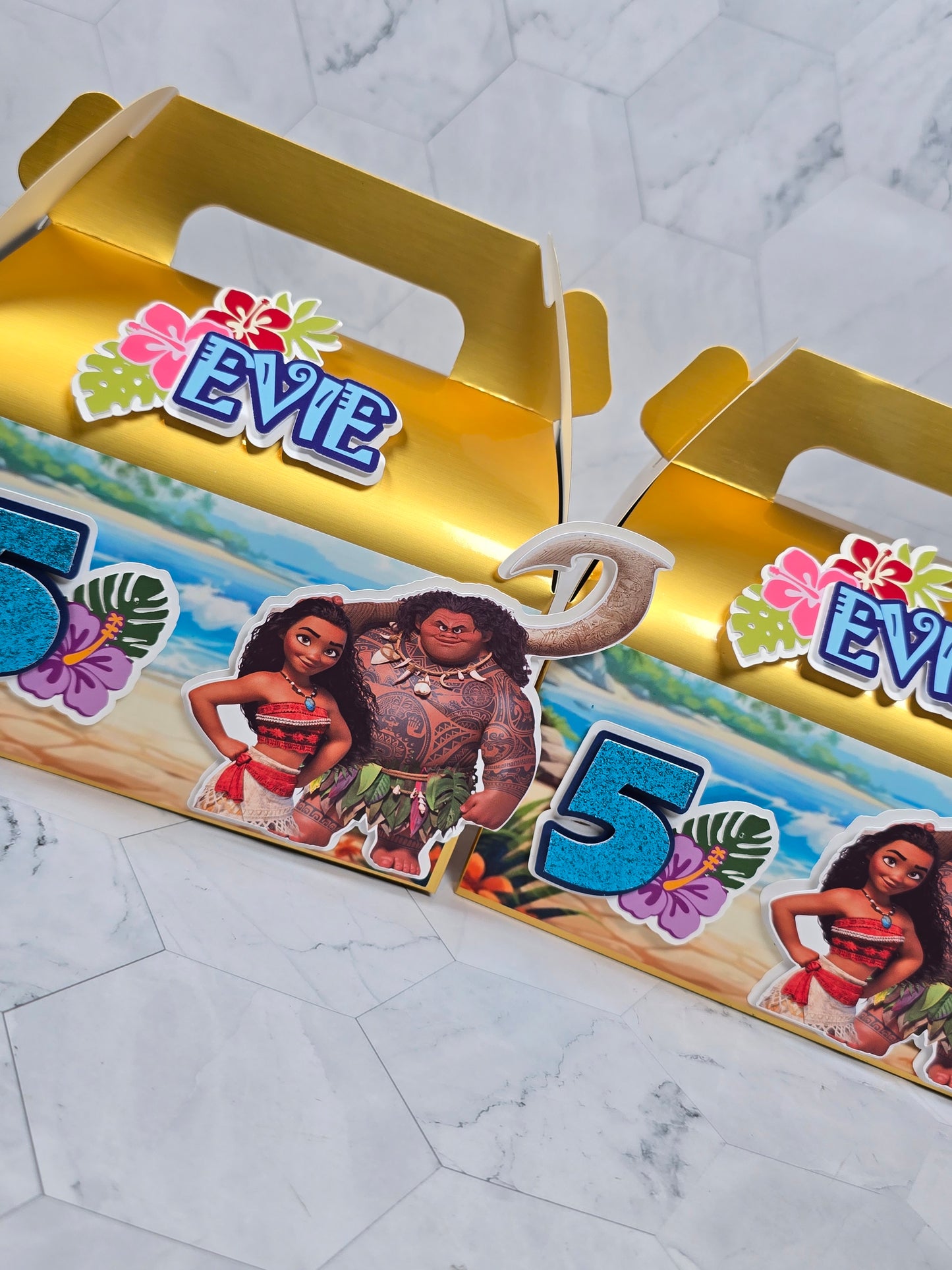 Vaiana Gable boxes, Vaiana party favors , Vaiana birthday