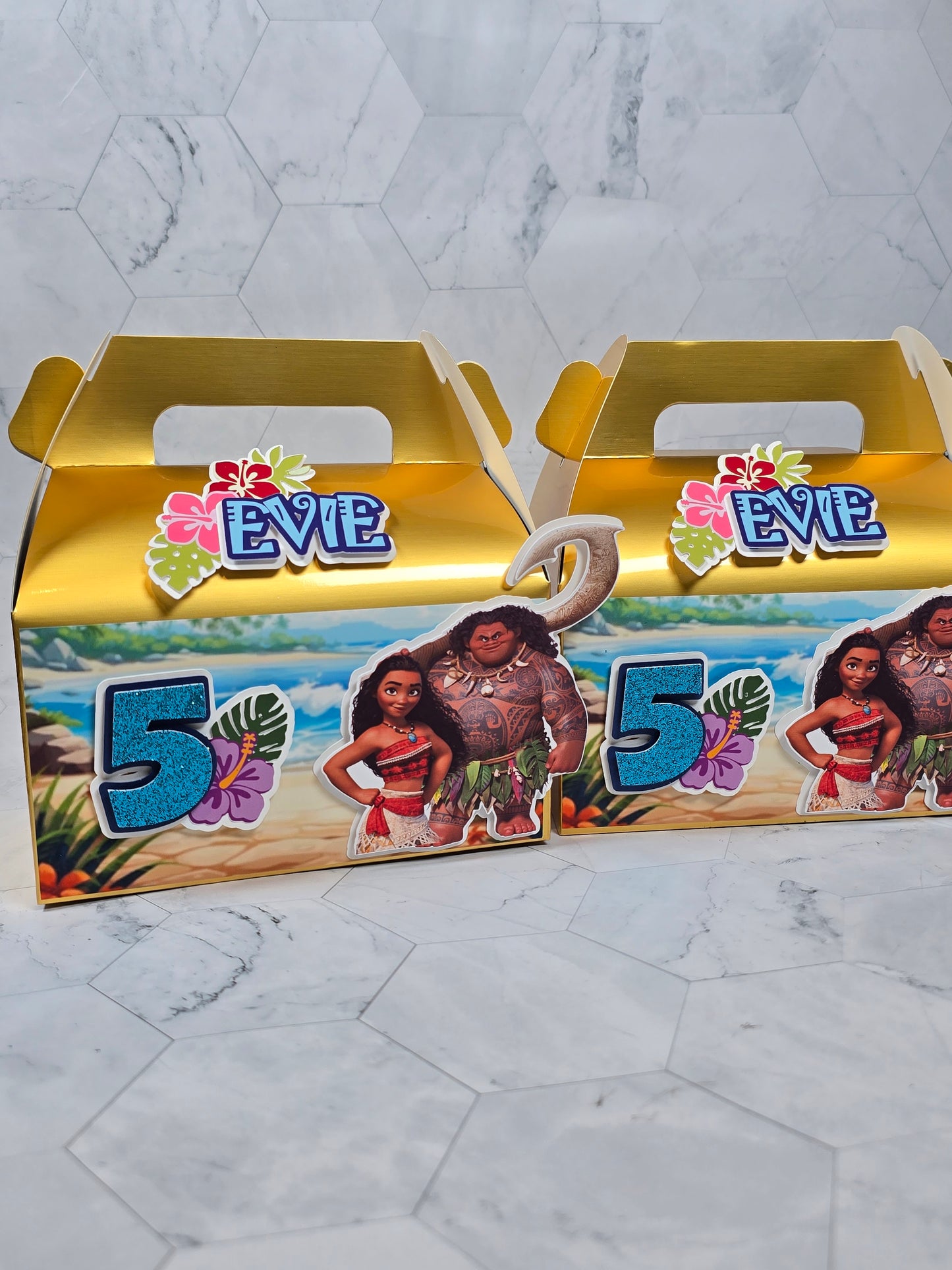 Vaiana Gable boxes, Vaiana party favors , Vaiana birthday
