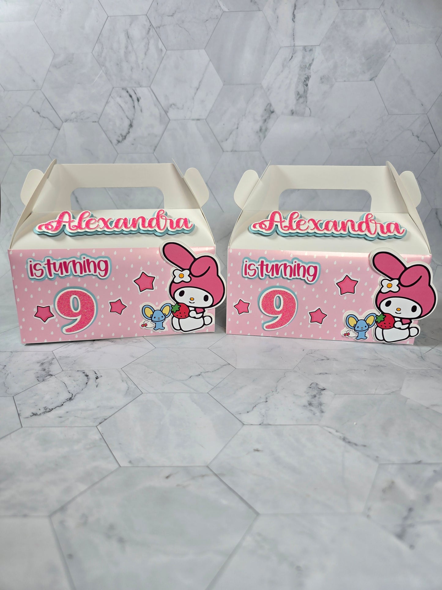 My Melody Gable boxes, My Melody party favors , My Melody birthday
