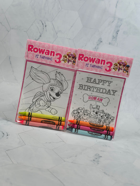 Paw Patrol Coloring books, Paw Patrol party favors, Paw Patrol birthday